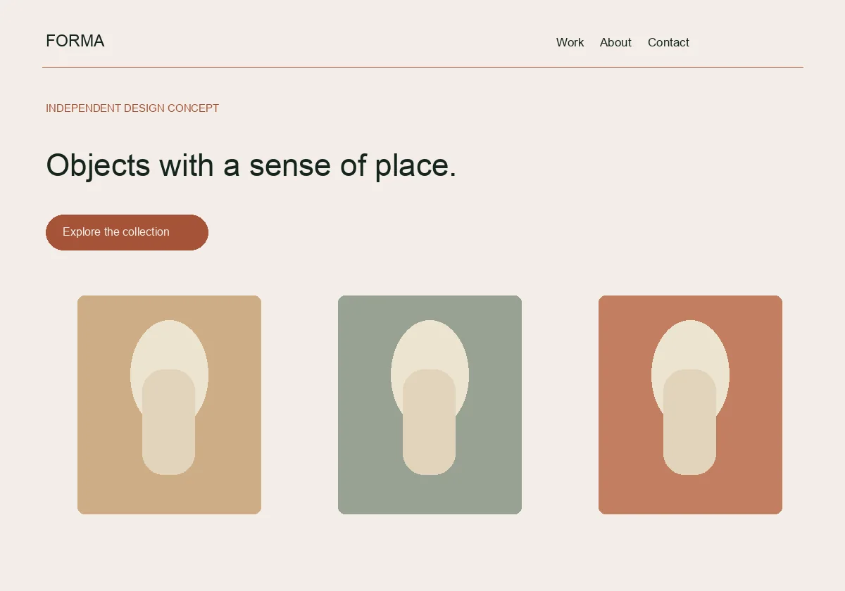 Forma / considered commerce — original ecommerce design concept